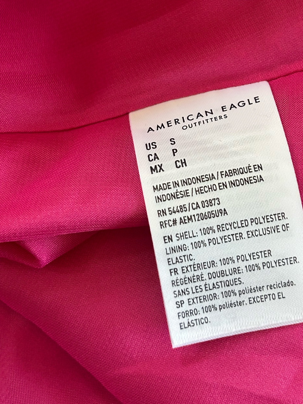 NWT AE Silky Pink Ruffle Babydoll Minidress - Picture 14 of 15